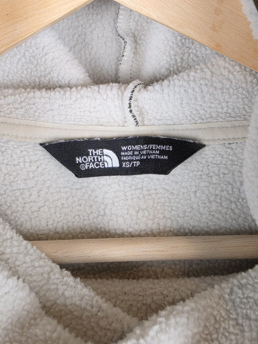 The North Face Sherpa Lined Hooded Pullover Womens XS Olive Green